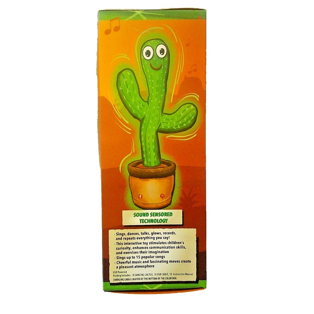 Dancing Talking Cactus Plush Toy for Kids – Sings 120 Songs, Mimics Voice, Light - Picture 4 of 5